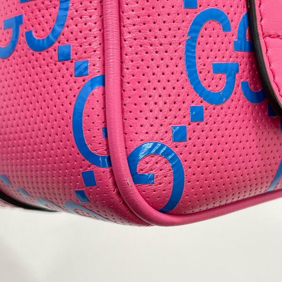 Gucci GG Blue Band Shoulder Bag Handbag Pink - Picture 11 of 12